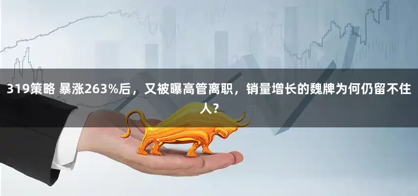 319策略 暴涨263%后，又被曝高管离职，销量增长的魏牌为何仍留不住人？